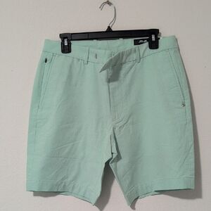 RLX Ralph Lauren Green Flat Front Shorts